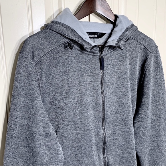 SOLD-Under Armour Mens Zip Up Gray Hoodie Jacket - Picture 2 of 10